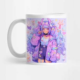 Maximum Effort to be Fancy - Psychedelic Manga Girl Mug